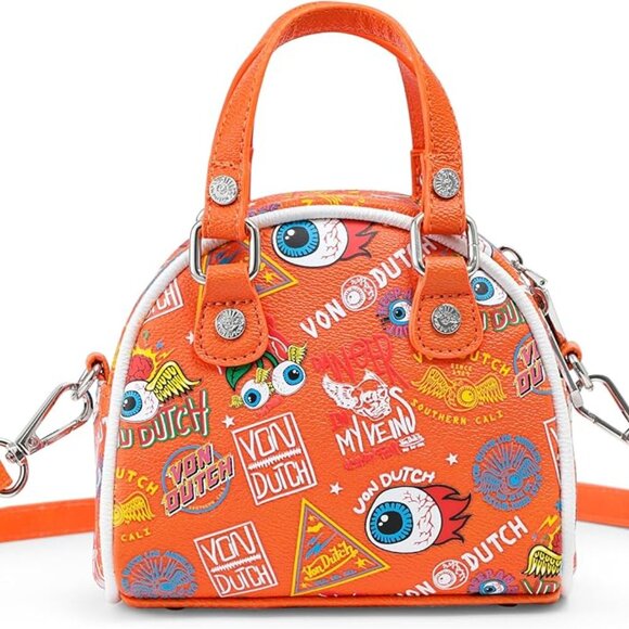 Von Dutch Women's Jax Bowling Bag Purse Handbag with Shoulder Strap New NWT - Picture 4 of 4